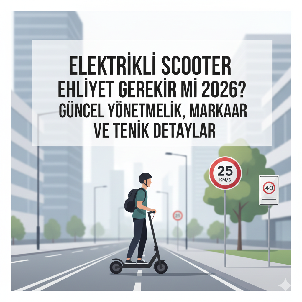 Elektrikli scooter ehliyet gerekir mi 2026? Güncel Yönetmelik, Markalar ve Teknik Detaylar